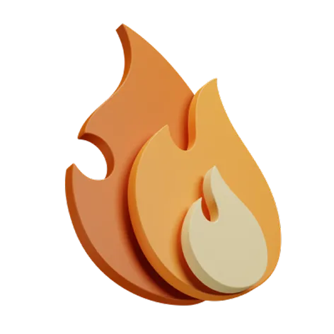 Emoji de fuego 3D